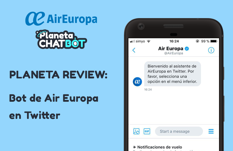 Planeta Review: Chatbot en twitter de Air Europa