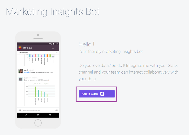 Tune lanza Tunebot, un bot en Slack que responde dudas sobre datos de marketing tunebot