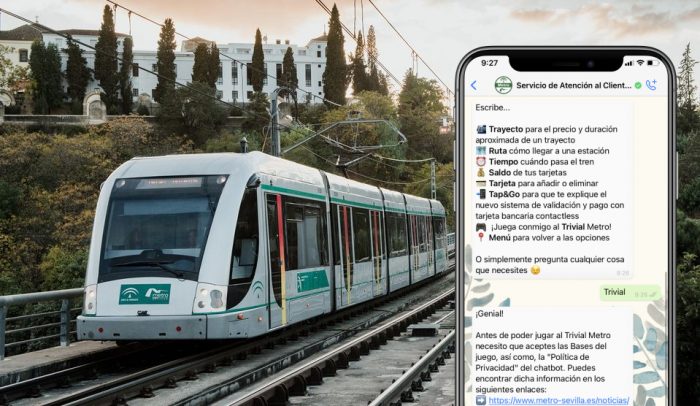 Metro de Sevilla lanza un sorteo a través de su chatbot Telmo chatbot-metro-sevilla-sorteo