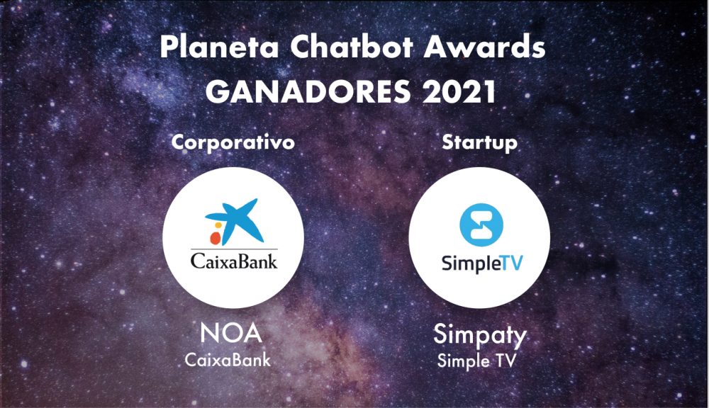 CaixaBank y Simple TV son los ganadores de los Planeta Chatbot Awards 2021 Planeta Chatbot Awards 2021 Ganadores e1643819713804